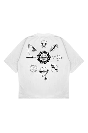 Unisex Oversize ALL SAINT KURU KAFA Baskılı Boxy Fit Kalın Kumaşlı (240gsm) T-shirt