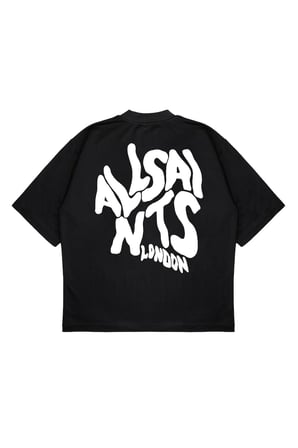 Unisex Oversize ALL SAINT YAMUK BASIC Baskılı Boxy Fit Kalın Kumaşlı (240gsm) T-shirt