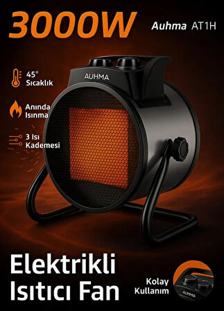 Elektrikli Isıtıcı Fan (3000W Hızlı ve Sessiz Isıtma)