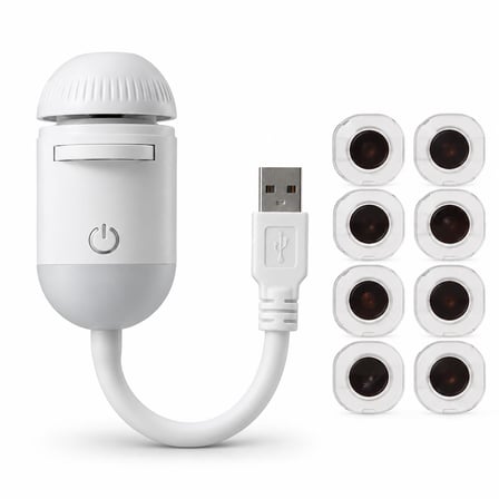 USB Projeksiyonlu Gece Lambası - 8 Görsel Lensli, Optik Netlik Ayarlı