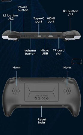 Project X 4.3inç IPS Hd Ekran 10000+ Oyunlu Retro Arcade Oyun Konsolu Atari