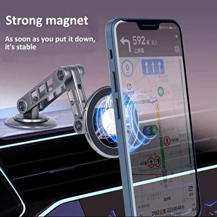 Katlanabilir Mıknatıslı Magnetic Metal Araç İçi Telefon Tutucu Fonksiyonel Yüksek Kalite