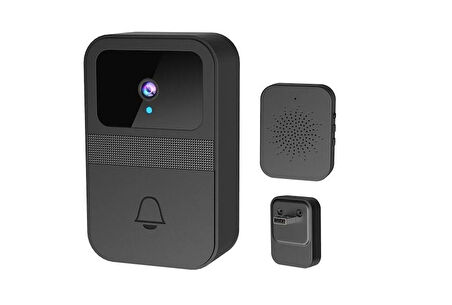 D9  Siyah Akıllı Su Geçirmez Kablosuz Kapı Zili