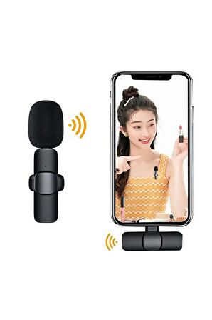 Type-c Mini Kablosuz Yaka Mikrofonu Youtube Facebook Tiktok Vlog Çekim Mikrofonu