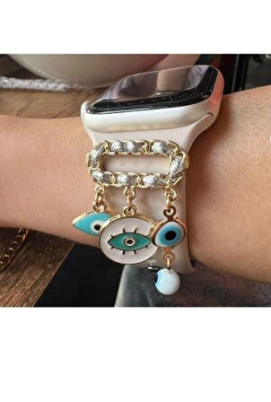  Göz Figürlü Apple Watch Uyumlu Akıllı Saat Kordon Süsü / Charm Seti