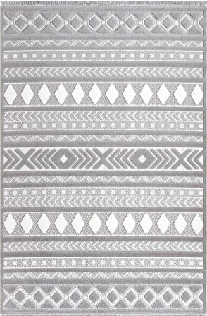 İpek Mekik Halı Almond Füme Bej İskandinav Kilim