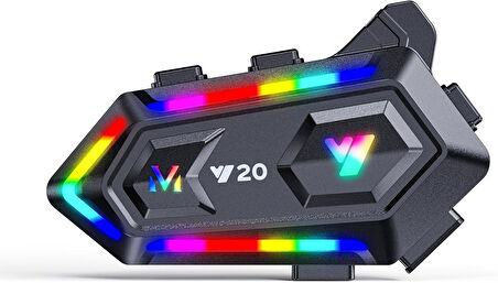 V20 Wireless Akıllı Motosiklet Kask Kulaklığı Intercom (25 Saate Kadar Kullanım)