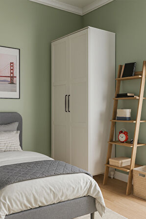 Alin 2 Kapaklı Dolap | MDF Gövde | Ağaç Ayaklar | Modern ve Kullanışlı Tasarım