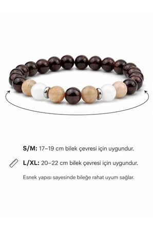 Granat Taşı Doğal Tal Bileklik
