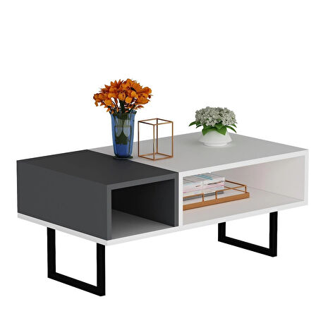 DROP ORTA SEHPA BEYAZ ANTRASİT