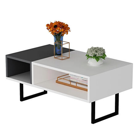 DROP ORTA SEHPA BEYAZ ANTRASİT