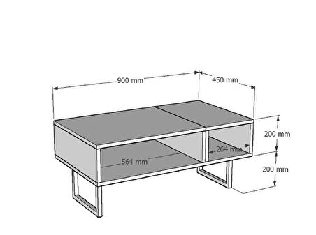DROP ORTA SEHPA BEYAZ SAFİRMEŞE