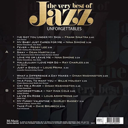 Jazz The Very Best Of Unforgettables - Plak