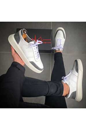 Beyaz - Hakiki Deri Günlük Erkek Ayakkabı