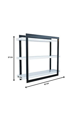  Mutfak Banyo Rafı 3 Raflı Metal Çerçeveli