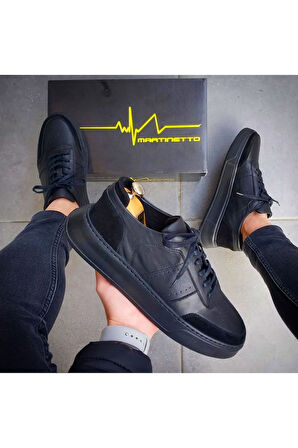 Siyah Hakiki Deri Günlük Erkek Ayakkabı