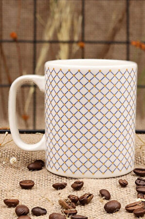 Cam Kahve Demleme Karafı & Gold Detaylı Kupa Hediye Seti