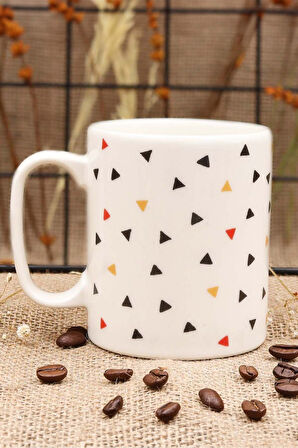 500 ML Kırmızı Termos & Geometrik Detaylı Kupa & Kırmızı Roller Kalem & Godiva Çikolata Hediye Seti