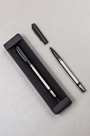 Kilitli Termos & Mermer Defter & Siyah Metalik Kalem & Bardak Mum & Godiva Çikolata Hediye Seti