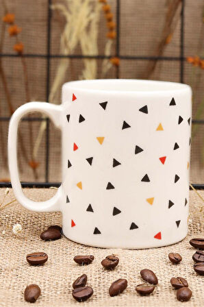 Alerya Dünya Kahveleri & Geometrik Detaylı Kupa & Siyah French Press Hediye Seti