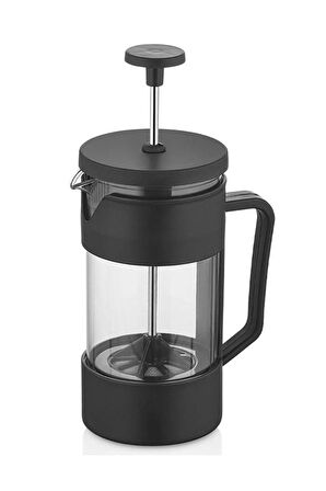 Alerya Dünya Kahveleri & Geometrik Detaylı Kupa & Siyah French Press Hediye Seti