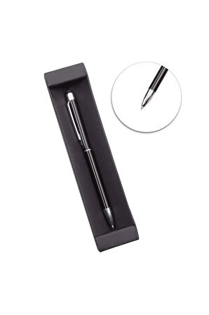 Mermer Desenli Defter & Siyah Touch Pen & Yıldız Siyah Kupa & Godiva Napoliten Çikolata Hediye Seti