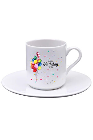 Happy Birthday Fincan & Ayıcık Anahtarlık & Rebul Kolonya & Mehmet Efendi Türk Kahvesi Hediye Seti