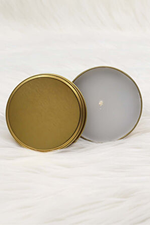 Gold Kutulu Mum & Gold Beyaz Fincan & Bademli Kurabiye & Mehmet Efendi Türk Kahvesi Hediye Seti