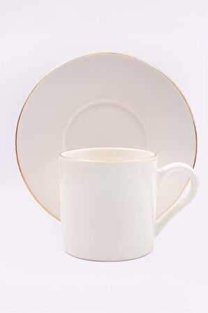 Gold Beyaz Fincan & 150 ml Eyüp Sabri Tuncer Sprey Kolonya & Godiva Napolitan Çikolata Hediye Seti