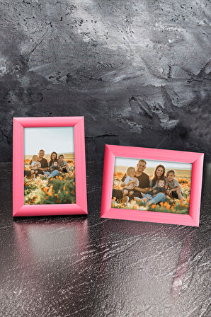 Pembe Çerçeve & Beyaz Çiçekli Kupa & Saten Toka Hediye Seti