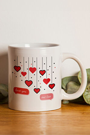 Kalpli Kupa & Mini Love Ayıcık & Bademli Kurabiye Hediye Seti