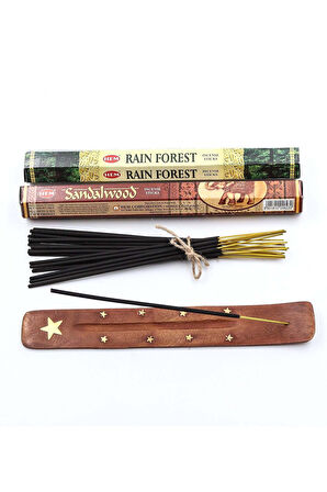 Yıldızlı Kupa & Çubuk Tütsü & Kurabiye & Vanilya Kokuku Bardak Mum Hediye Seti