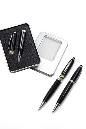 Siyah Defter & Patiswiss Çikolata Kaplı Portakal Dilimi & 32 gb Usb Kalem & Siyah Kupa Hediye Seti