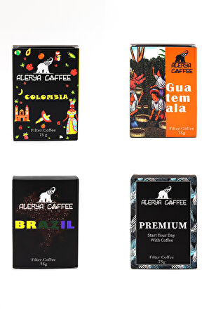 Vanilya Mum & Alerya Dünya Kahveleri & Kupa & French Press Hediye Seti