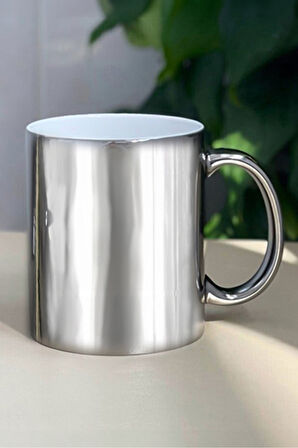 Mermer Desenli Defter & Siyah Powerbank & Metalik Tükenmez Kalem & Gümüş Kupa Hediye Seti