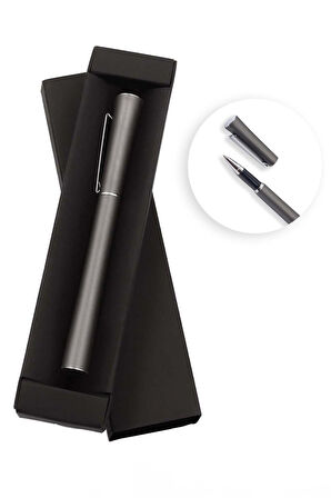 Gri Roller Kalem & Siyah Kravat & Godiva Çikolata & Siyah Erkek Çorap & Rebul Kolonya Hediye Seti