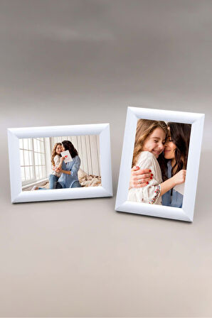 Dereceli Pembe Çelik Termos & Beyaz Ahşap Çerçeve & Pembe Atlı Karınca Müzik Kutusu Hediye Seti