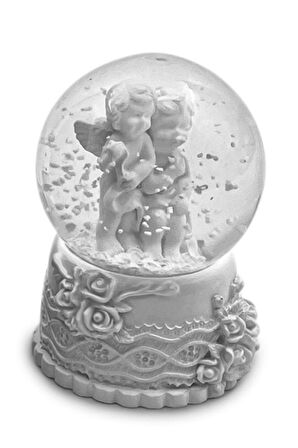 İstiridye İçinde İnci Kolye & Işıklı Melek Kar Küre & Çiçek Buketi & Çikolata Hediye Seti