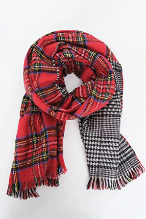 Kırmızı Kalın Şal & Kırmızı Kupa & Siyah French Press & Alerya Premium Filtre Kahve Hediye Seti