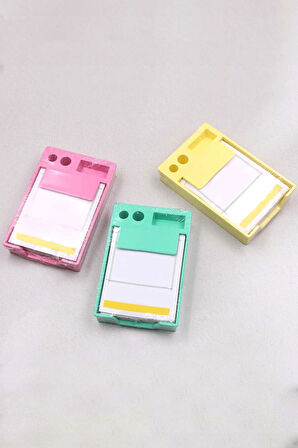 Beyaz Mermer Defter & Mavi Touch Pen & Desenli Kalemlik & Yapışkanlı Notluk & Bloknot Hediye Seti