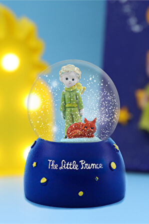 Küçük Prens Kitabı & Küçük Prens Kupa & Küçük Prens Kar Küre & Mavi Bardak Mum Hediye Seti