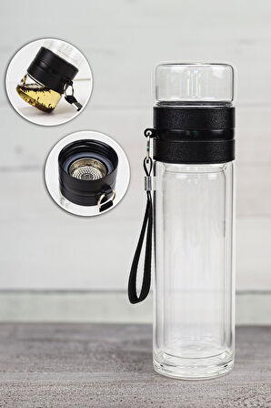 Turuncu Tasarım Defter & Borosilikat Cam Demlik Matara & T Kupa & Bubble Mum Hediye Seti