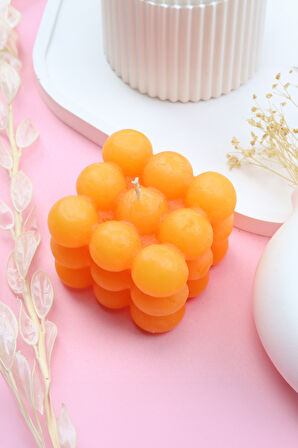 Turuncu Tasarım Defter & Borosilikat Cam Demlik Matara & T Kupa & Bubble Mum Hediye Seti