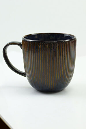 Black Suede Parfüm & Premium Filtre Kahve & Çizgili Porselen Kupa Hediye Seti