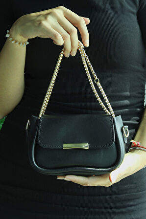 Fincan & Siyah Kadın Çanta & Simli Pembe Renk Şal Hediye Seti