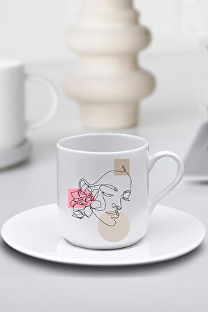 Fincan & Siyah Kadın Çanta & Simli Pembe Renk Şal Hediye Seti