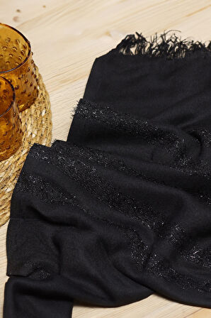 Fincan & Siyah Kadın Çanta & Simli Pembe Renk Şal Hediye Seti