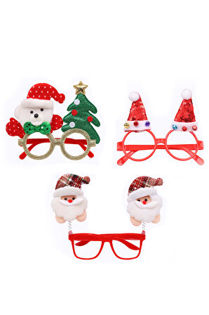 Yılbaşı Gözlüğü & Yılbaşı Temalı Metal Kutulu Mum & Kar Küre & Mini Yılbaşı Ayıcık Hediye Seti