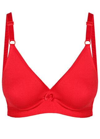 Alışveriş Meydanı Kadın Kırmızı Basic Üçgen Penye Sütyen