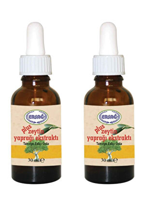Ersağ Plus Zeytin Yaprağı Ekstraktı Gıda Takviyesi 30 ml x 2 Adet